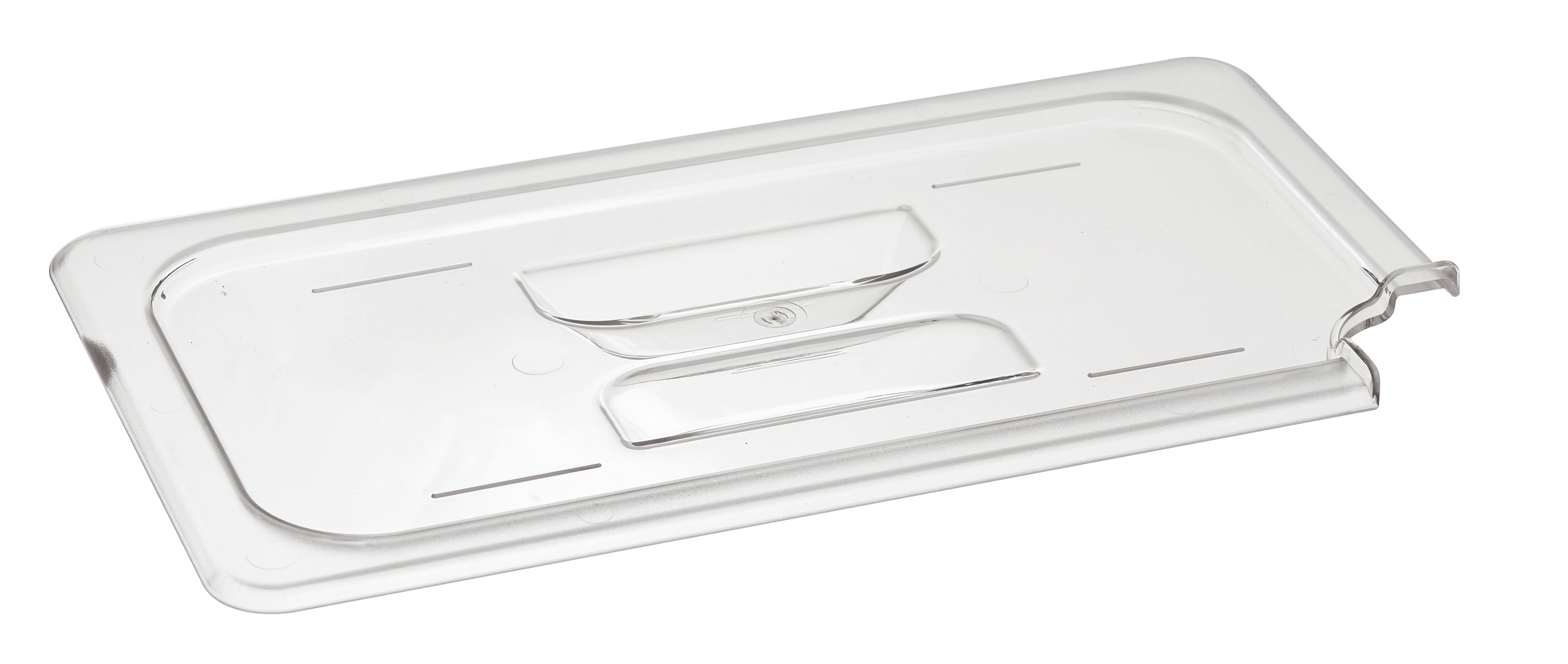 LID GN1/3 AMB TEMP Notched – NSF Certified Polycarbonate Lid w/ Cutout