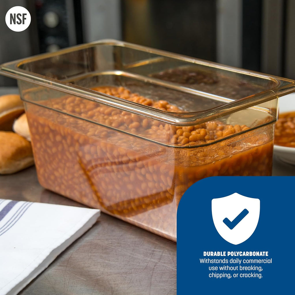 PAN GN1/1 HIGH TEMP 2.5" – NSF Certified Flat Bottom GN Pan 525x321x65mm